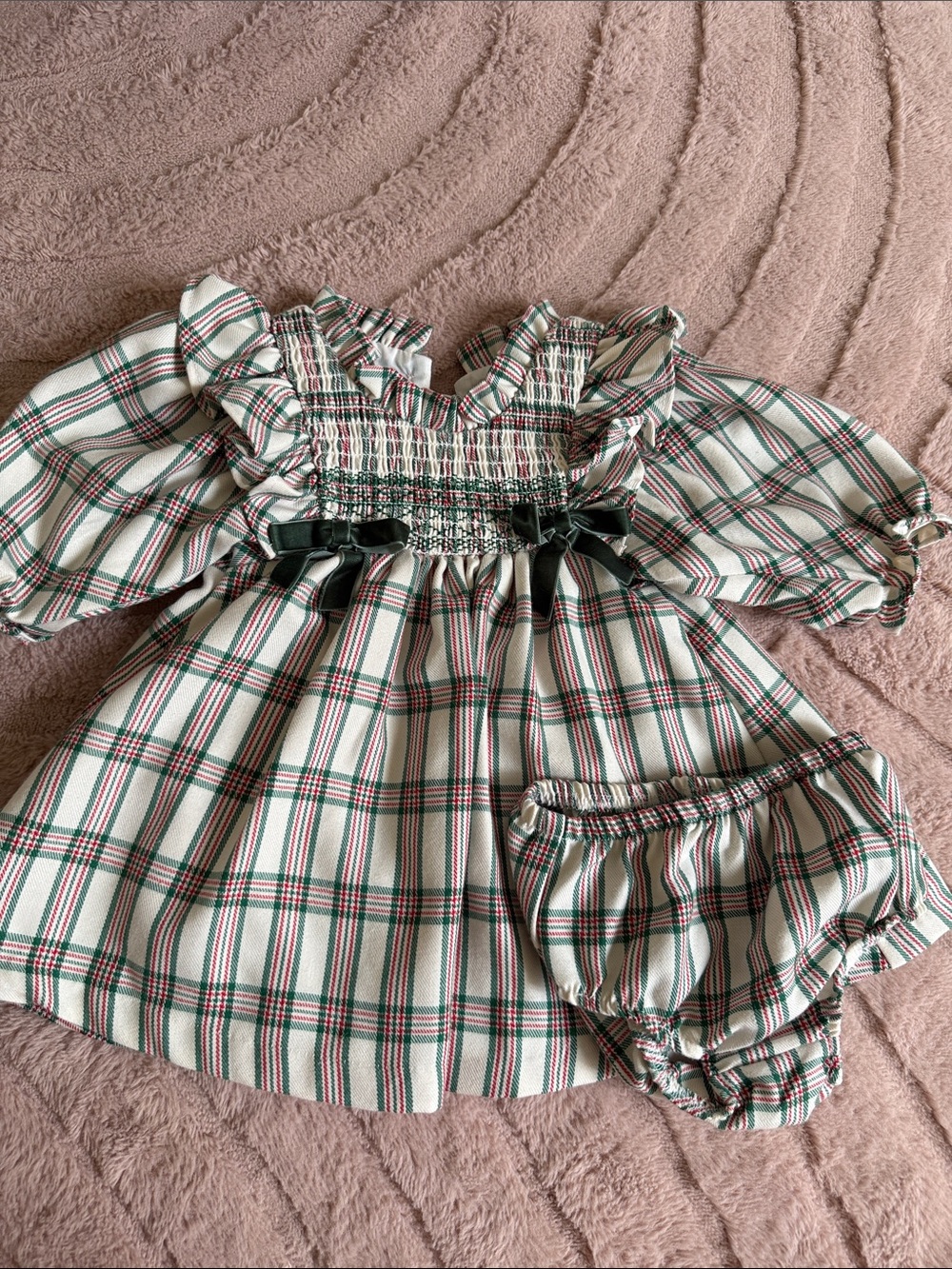 Plaid holiday Christmas dress